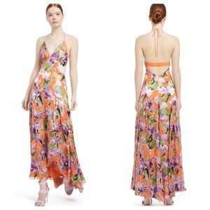 ALICE + OLIVIA Hetty Halter Neck Maxi Dress